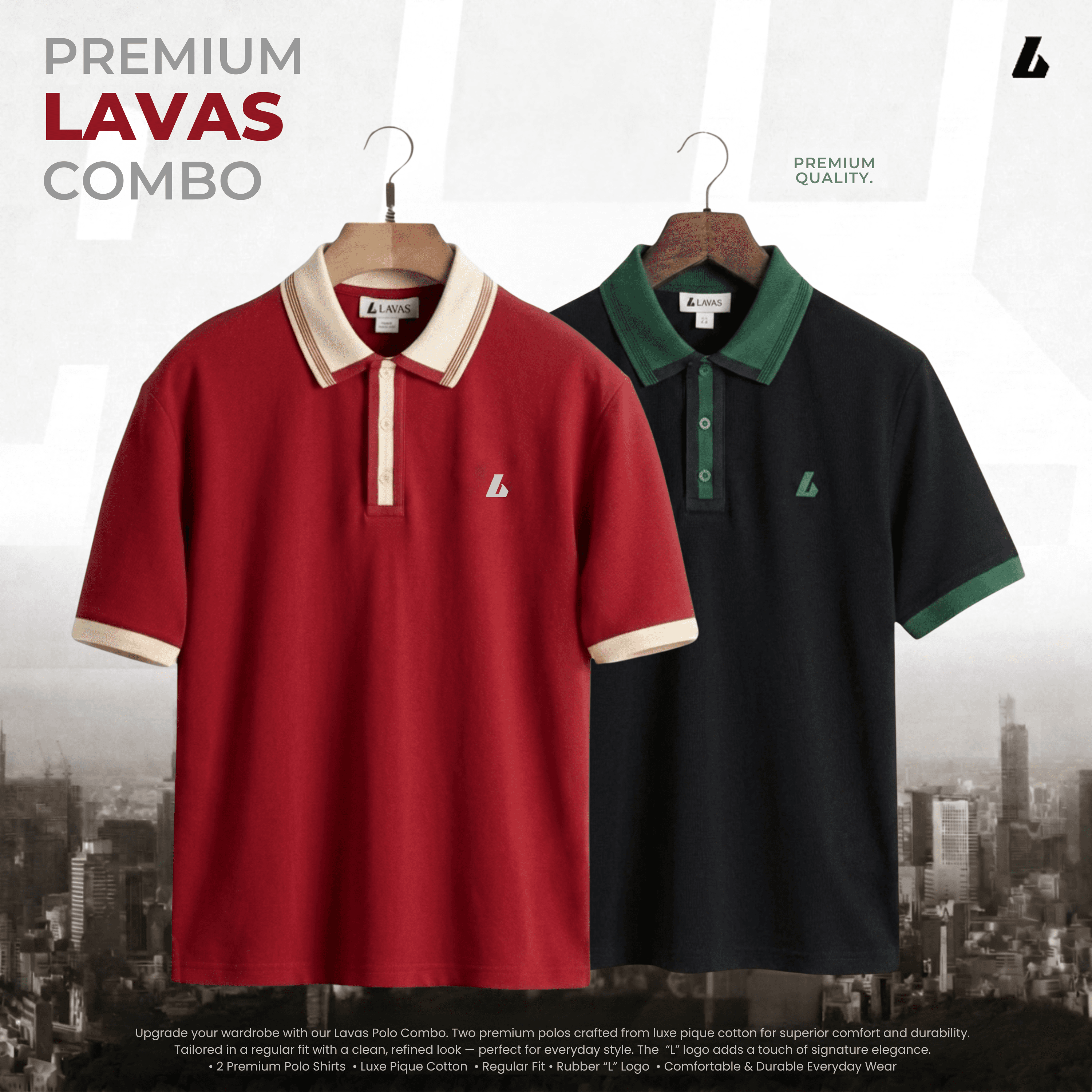 2 pcs Combo Premium Double PK Polo - Synchronizer