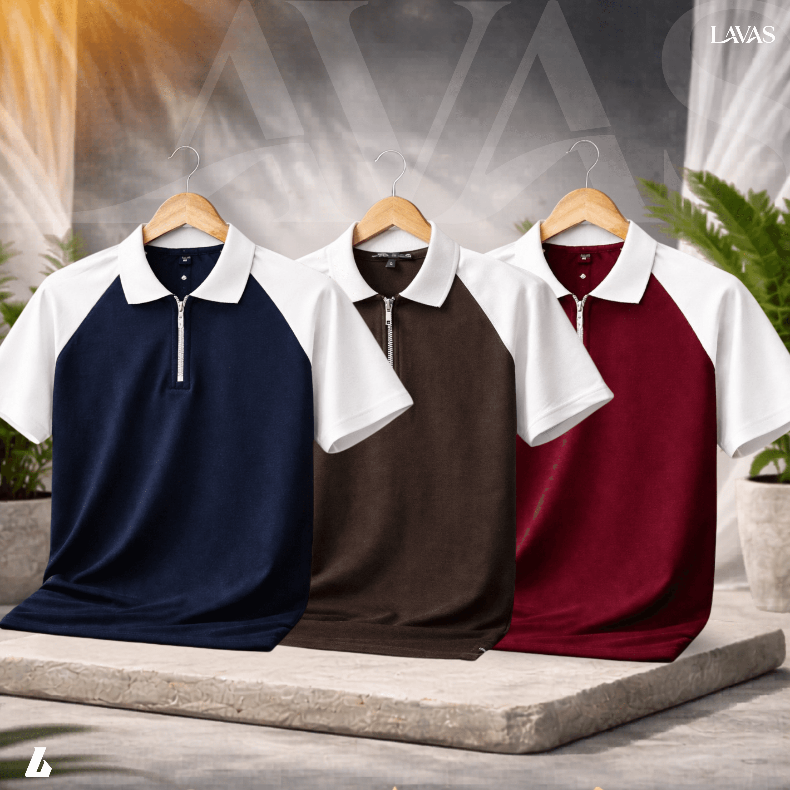 3 pcs Zipper Polo Premium Export Quality PK Cotton Polo