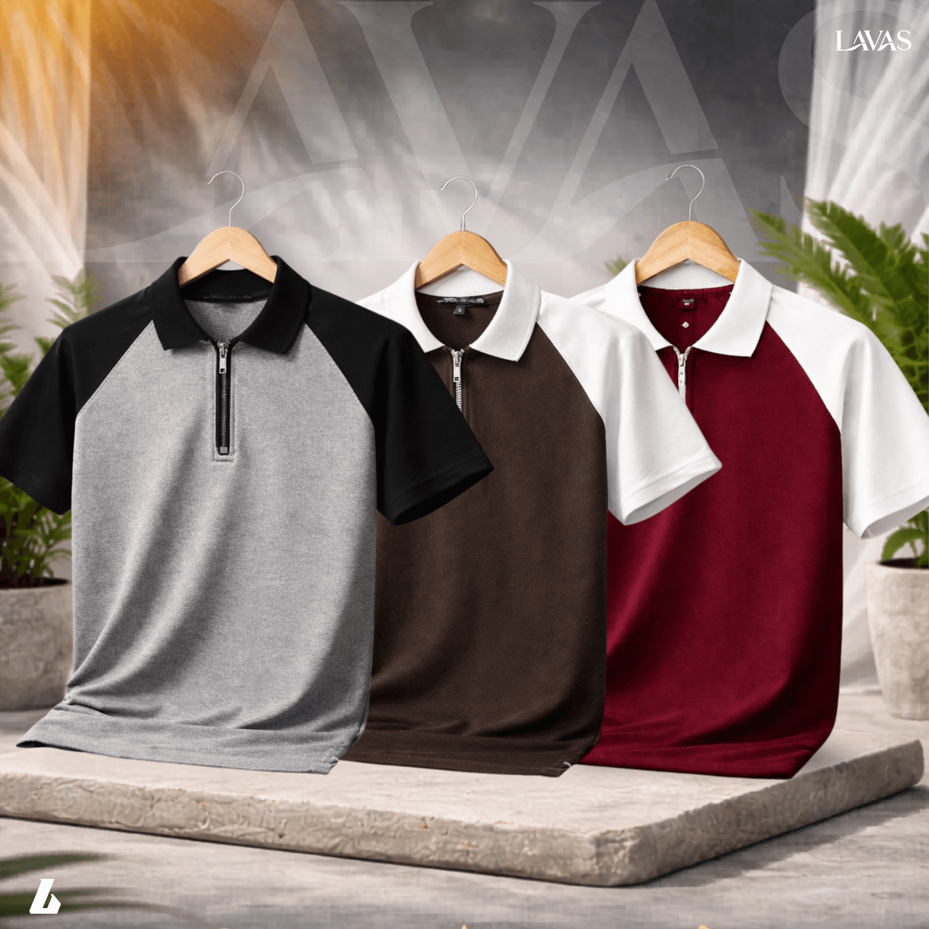 3 pcs Zipper Polo Premium Export Quality PK Cotton Polo