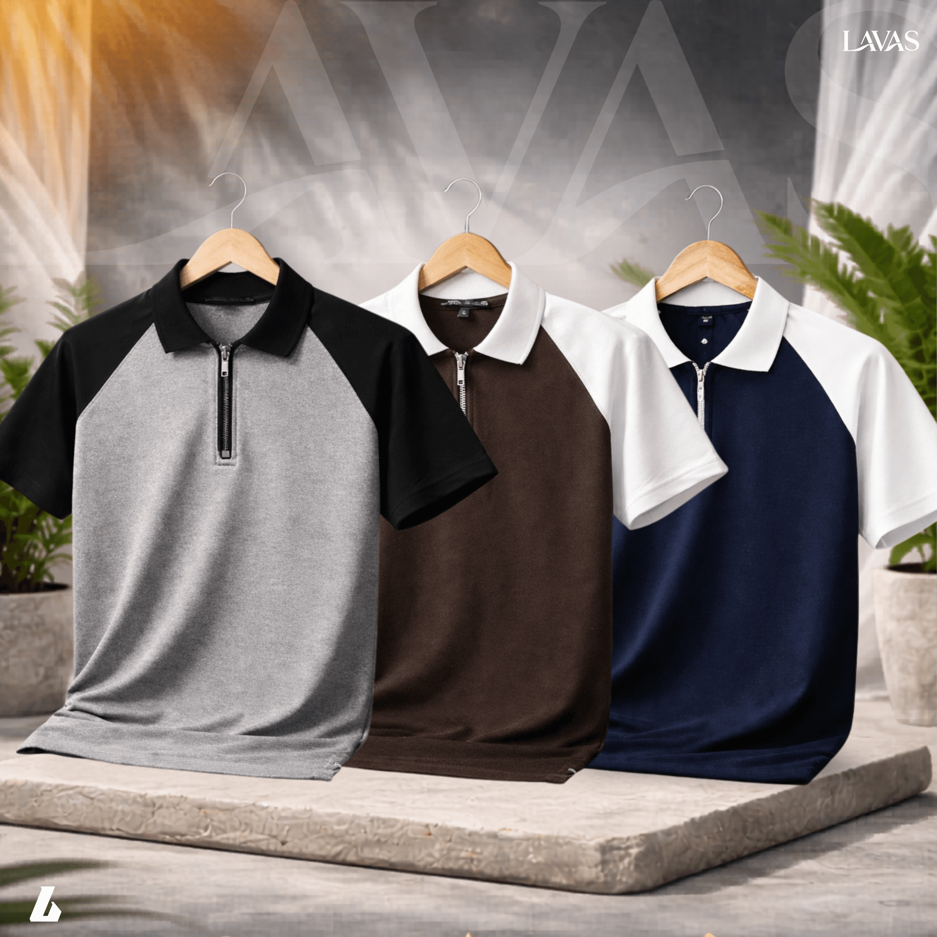 3 pcs Zipper Polo Premium Export Quality PK Cotton Polo