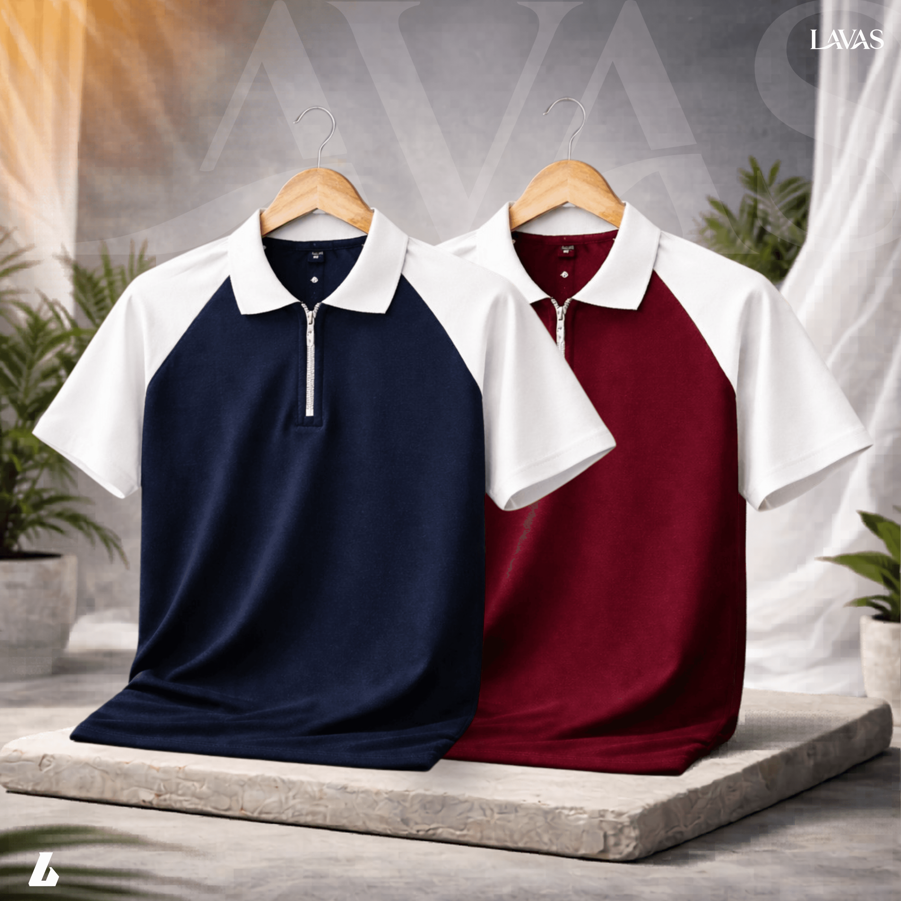 2 pcs Zipper Polo Premium Export Quality PK Cotton Polo