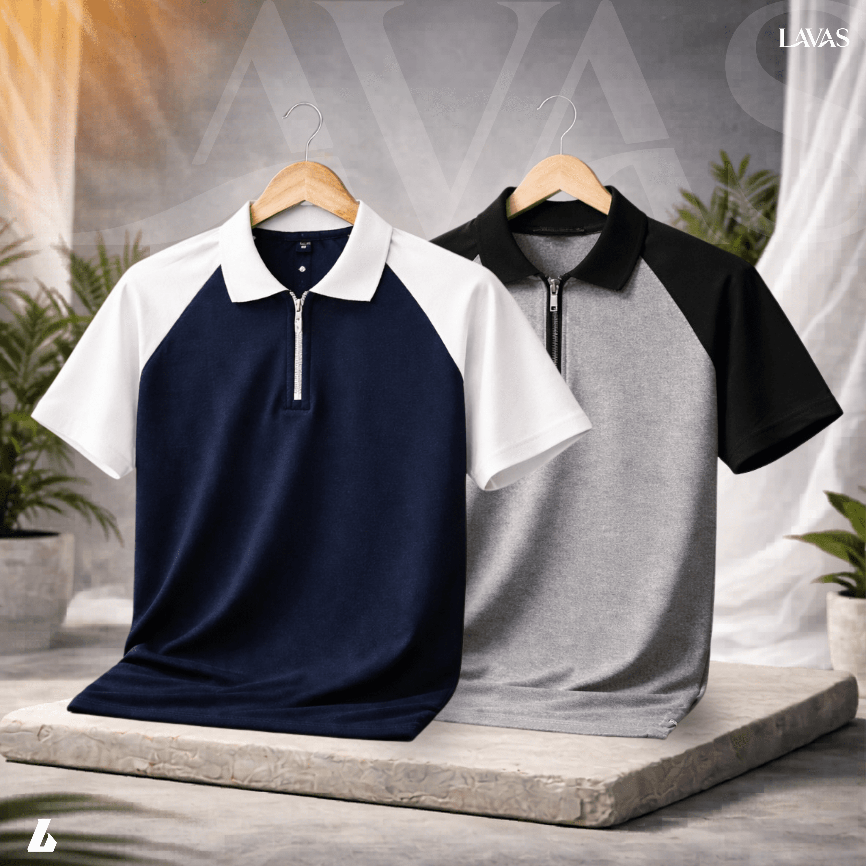 2 pcs Zipper Polo Premium Export Quality PK Cotton Polo