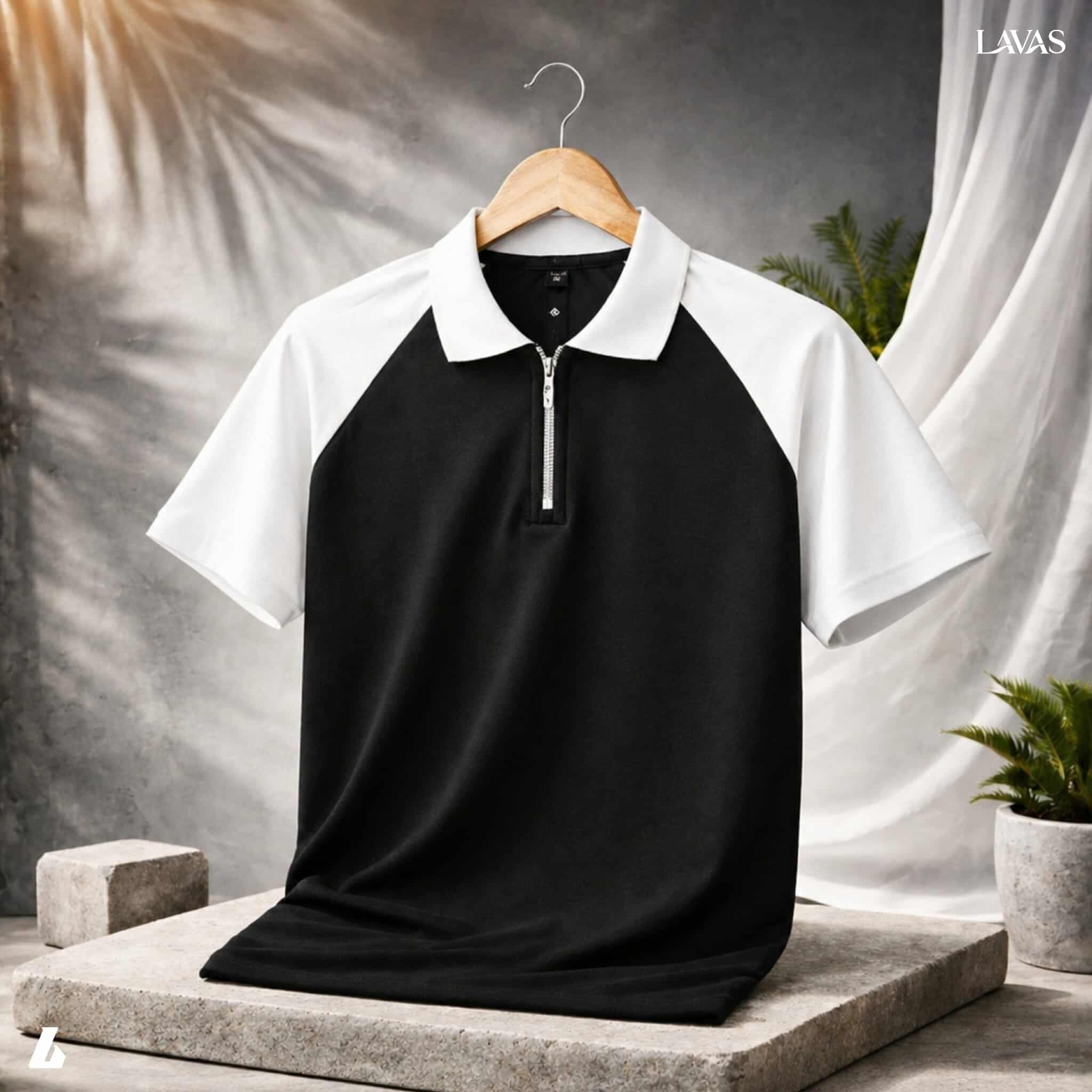 Men’s Premium Waffle Zipper Polo